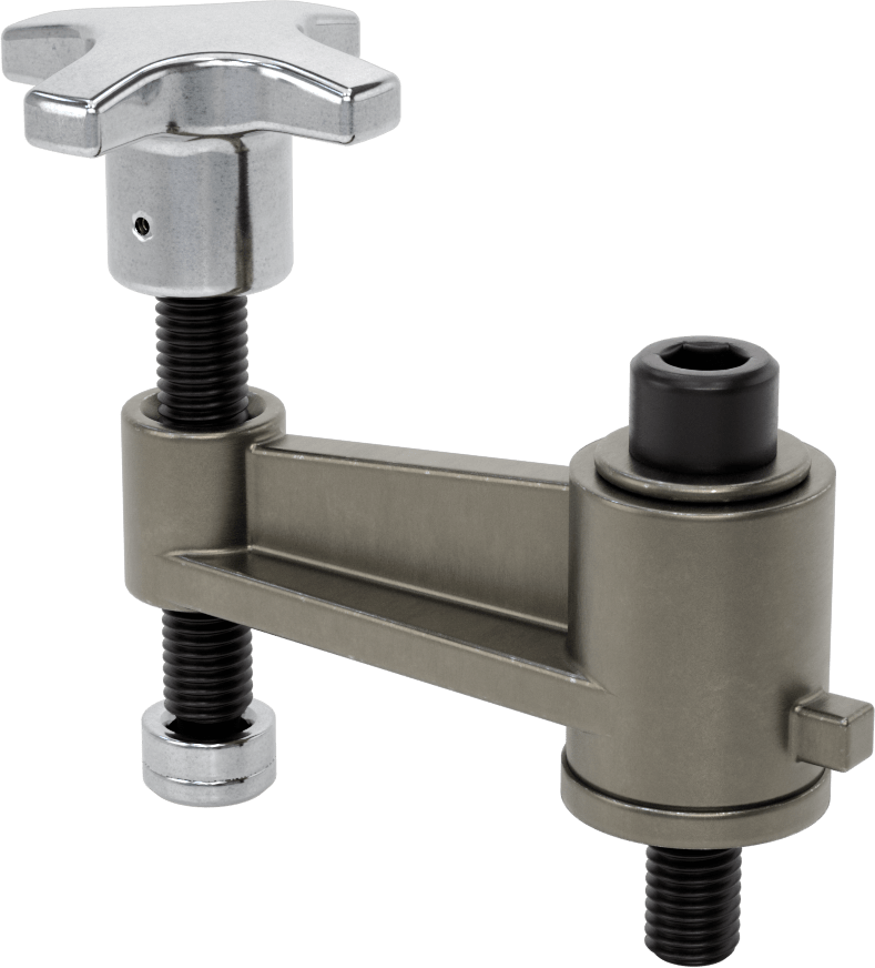 Dönen Vida Kelepçesi, 4" Uzanma, 5/8"-11 Diş Boyutu