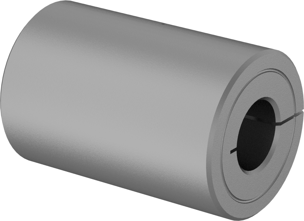 İşlenebilir Delikli Sıkıştırma Mili Kaplini, Çelik, 5/8“ x 0,625”-0,235" Yuvarlak Mil Çapı için