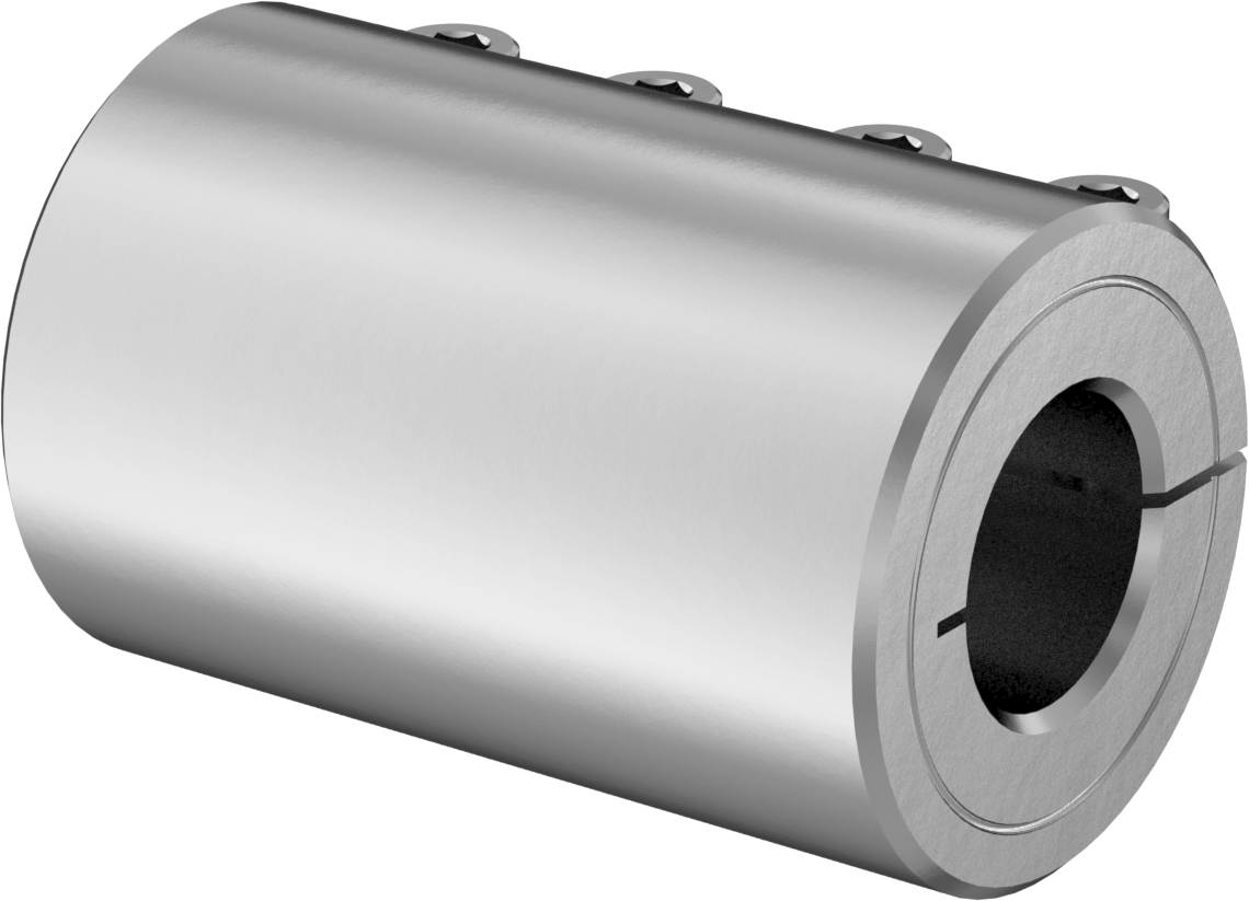 İşlenebilir Delikli Sıkıştırma Mili Kaplini, 303 Paslanmaz Çelik, 7/8“ x 0,875”-0,235" Yuvarlak Mil Çapı için