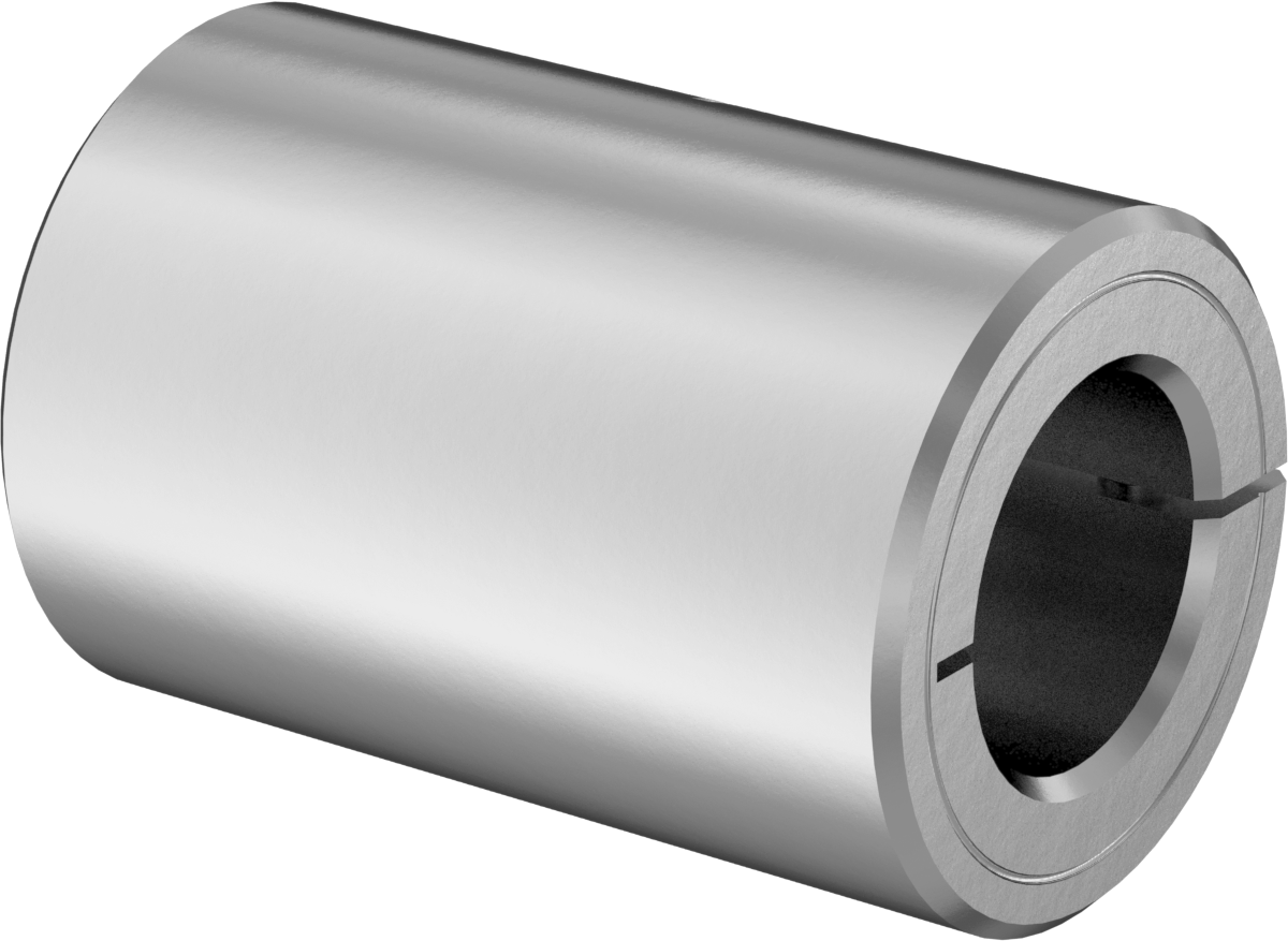 İşlenebilir Delikli Sıkıştırma Mili Kaplini, 303 Paslanmaz Çelik, 1-1/4“ x 1,250”-0,360" Yuvarlak Mil Çapı için