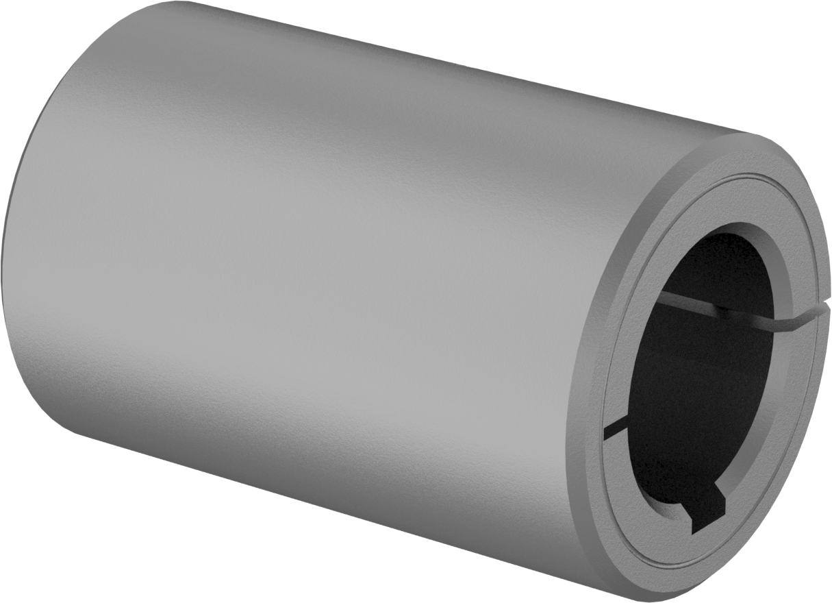 İşlenebilir Delikli Sıkıştırma Mili Kaplini, Çelik, 1-3/8“ x 1,375”-0,360" Tırnaklı Mil Çapı için