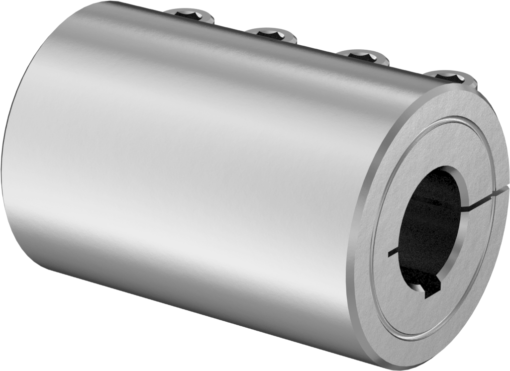 İşlenebilir Delikli Sıkıştırma Mili Kaplini, 303 Paslanmaz Çelik, 1/2“ x 0,500”-0,235" Anahtarlı Mil Çapı için