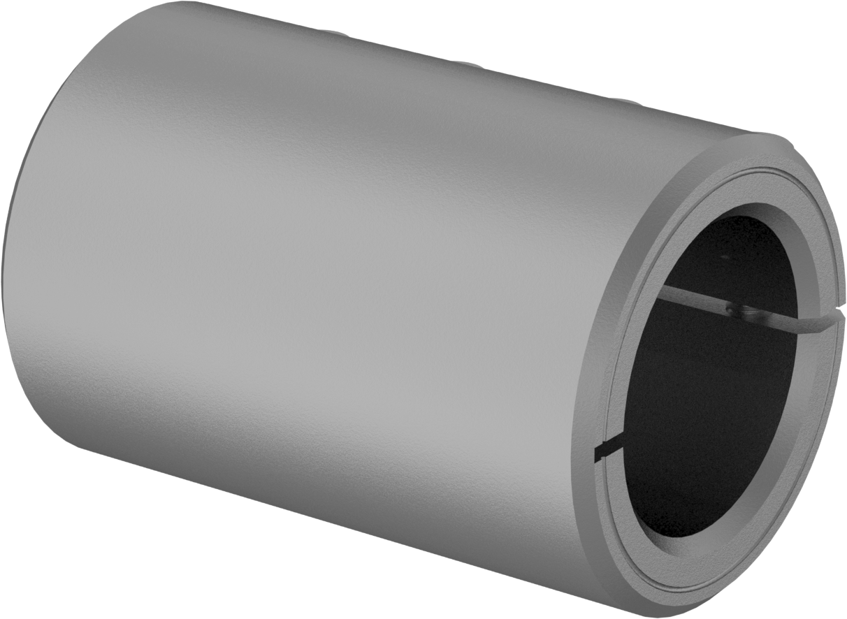 İşlenebilir Delikli Sıkıştırma Mili Kaplini, Çelik, 40 mm x 40.000 mm-12.500 mm Yuvarlak Mil Çapı için