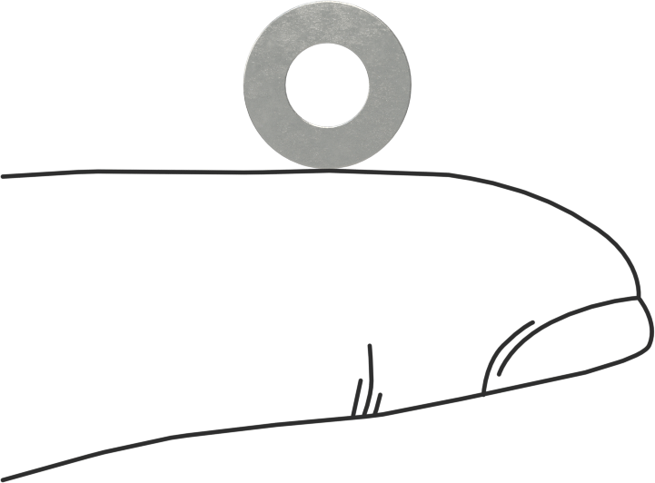 Karbon Çelik Şim, 0,1 mm Kalınlık, 5 mm ID