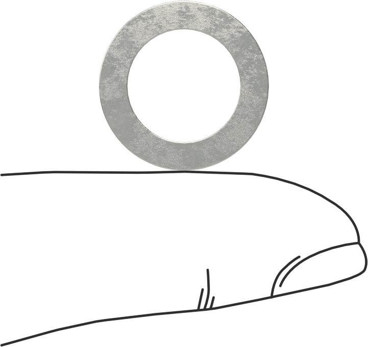 Karbon Çelik Şim, 0,1 mm Kalınlık, 12 mm ID