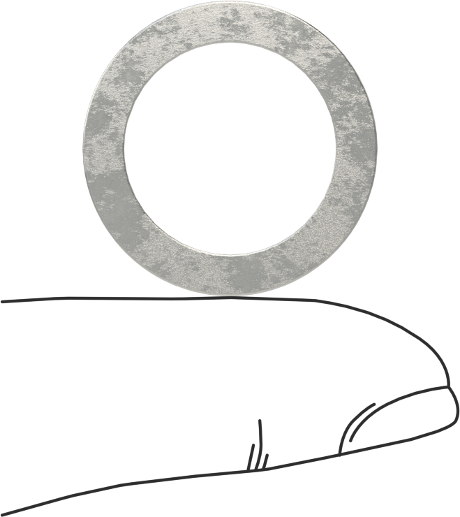 Karbon Çelik Şim, 0,1 mm Kalınlık, 18 mm ID
