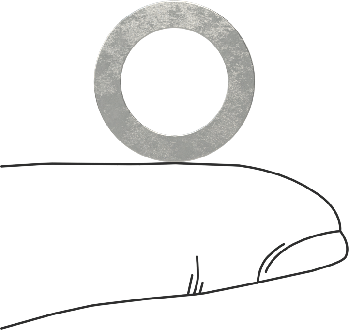 Karbon Çelik Şim, 0,2 mm Kalınlık, 12 mm ID
