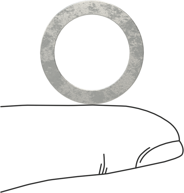 Karbon Çelik Şim, 0,2 mm Kalınlık, 16 mm ID