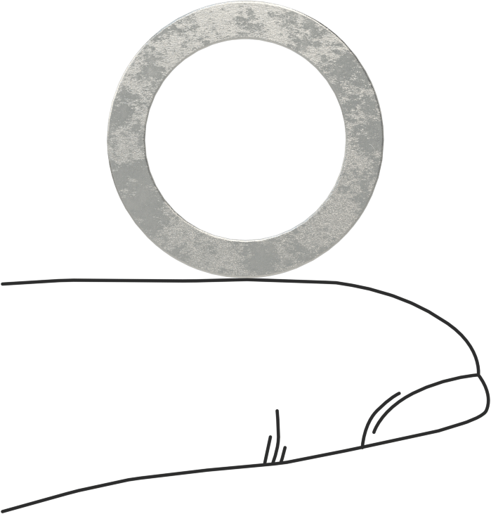 Karbon Çelik Şim, 0,3 mm Kalınlık, 16 mm ID