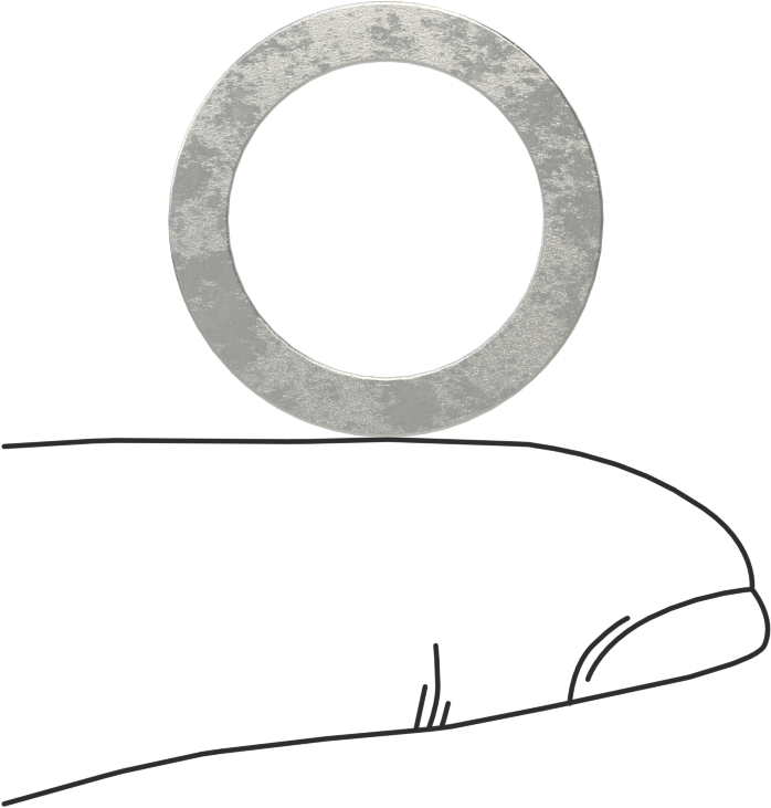 Karbon Çelik Şim, 0,5 mm Kalınlık, 16 mm ID