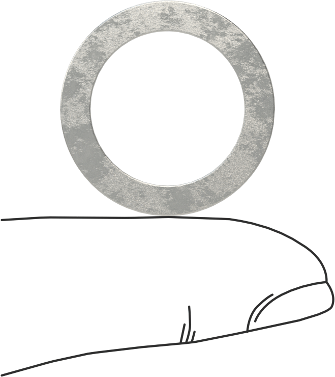 Karbon Çelik Şim, 0,5 mm Kalınlık, 18 mm ID