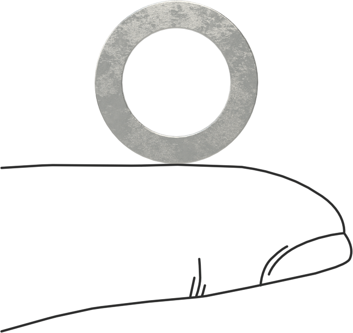 Karbon Çelik Şim, 1 mm Kalınlık, 12 mm ID