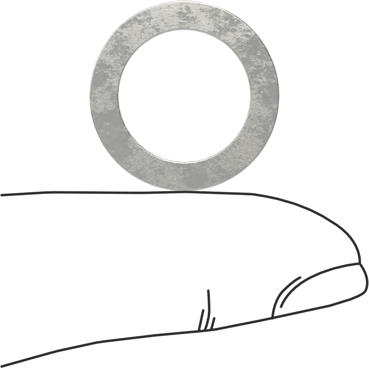 Karbon Çelik Şim, 1 mm Kalınlık, 14 mm ID