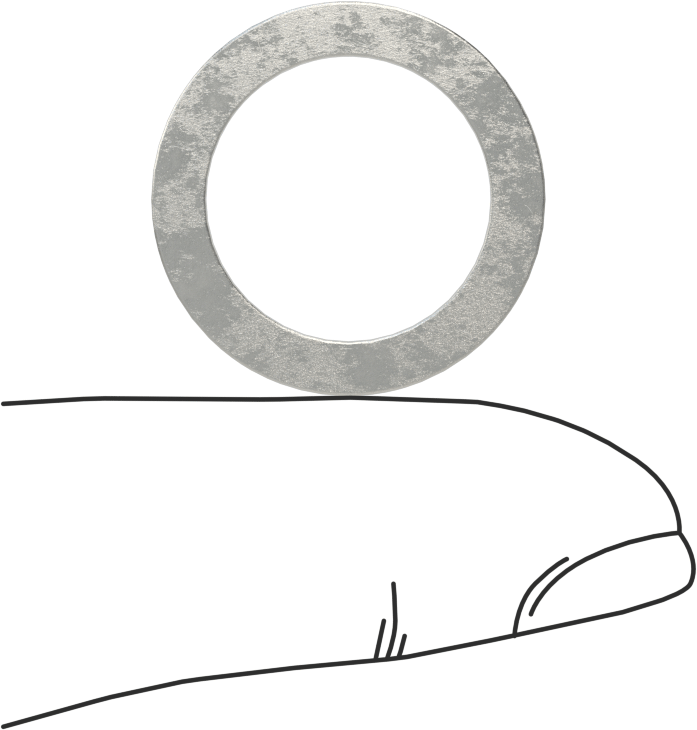 Karbon Çelik Şim, 1 mm Kalınlık, 16 mm ID