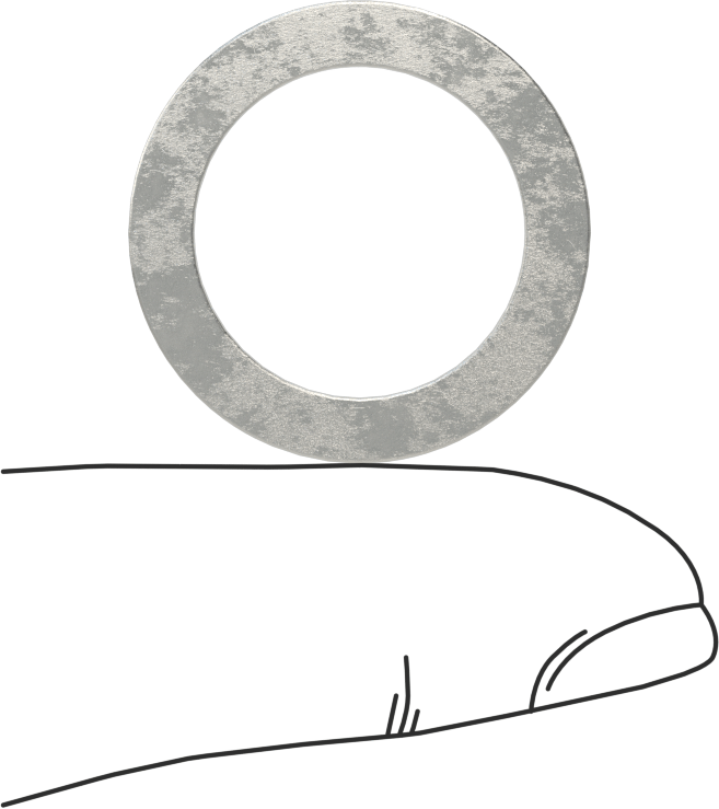 Karbon Çelik Şim, 1 mm Kalınlık, 18 mm ID