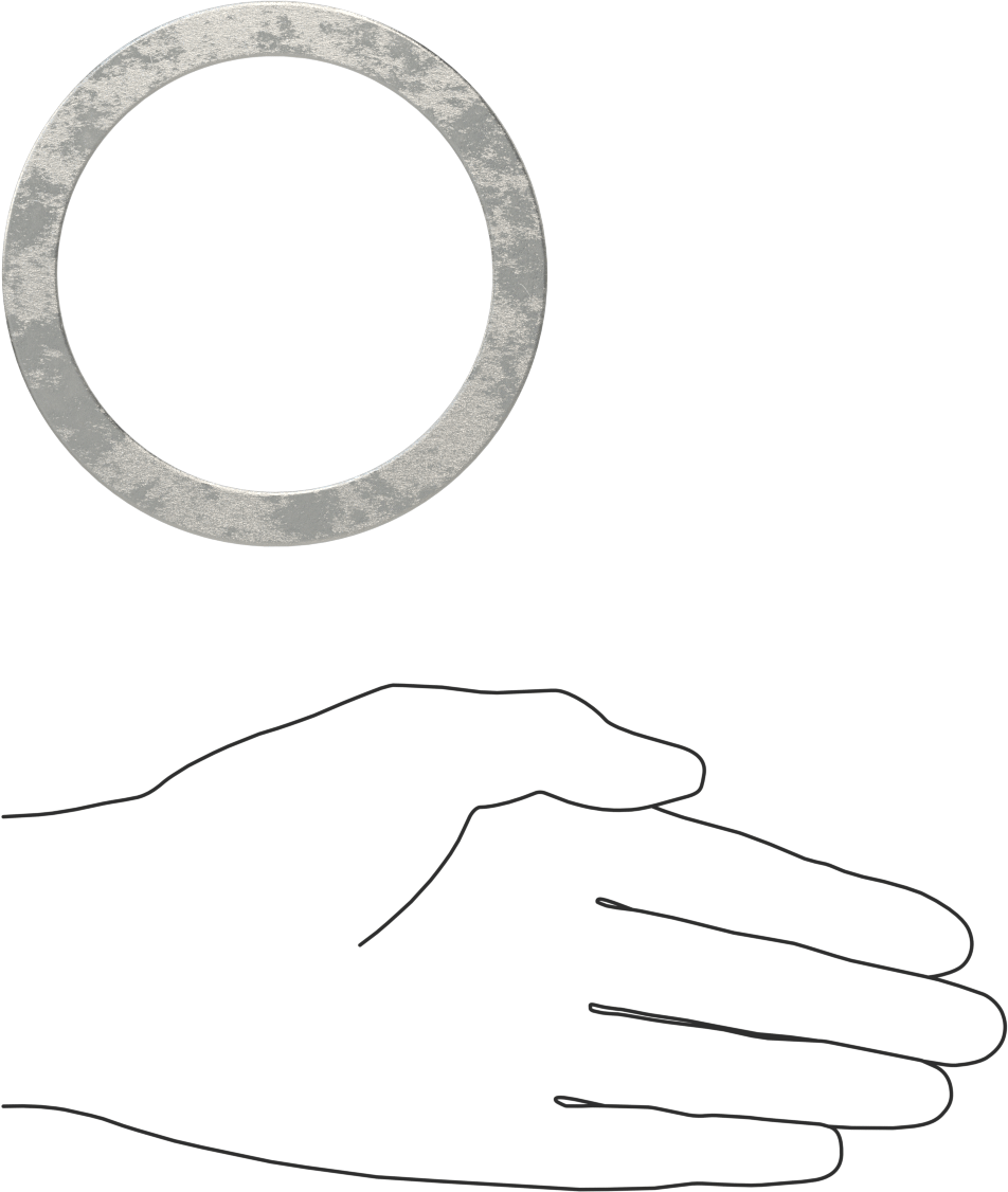 Karbon Çelik Şim, 0,5 mm Kalınlık, 80 mm ID