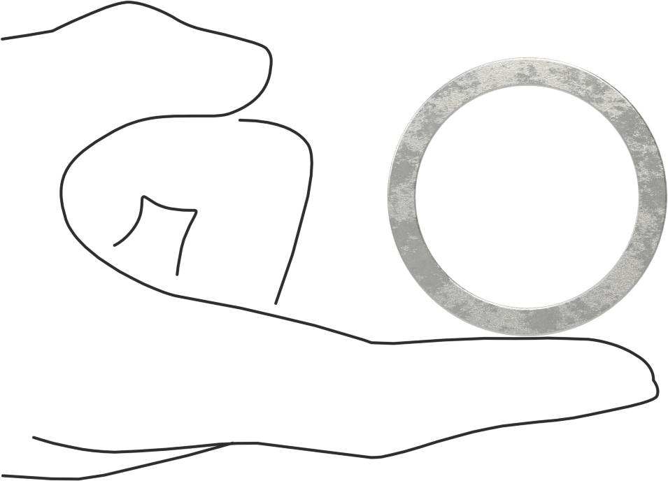 Karbon Çelik Şim, 1 mm Kalınlık, 40 mm ID