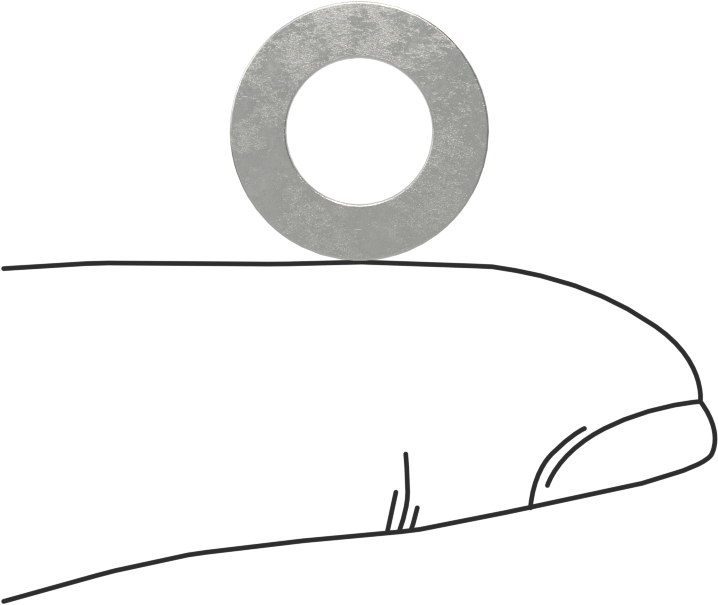 Karbon Çelik Şim, 1,5 mm Kalınlık, 8 mm ID