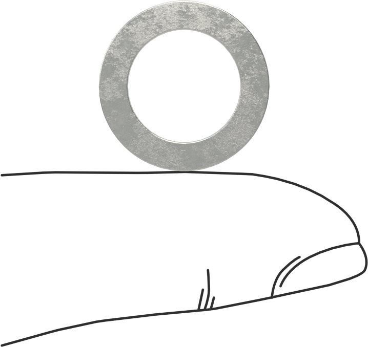 Karbon Çelik Şim, 1,5 mm Kalınlık, 12 mm ID