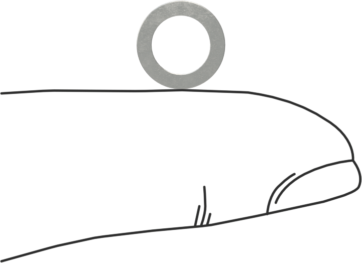 Karbon Çelik Şim, 0,0010" Kalınlık, 1/4" ID