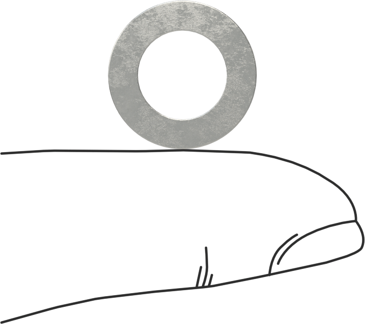 Karbon Çelik Şim, 0,0010" Kalınlık, 3/8" ID