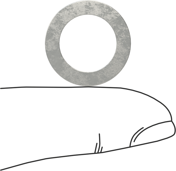 Karbon Çelik Şim, 0,0010" Kalınlık, 1/2" ID