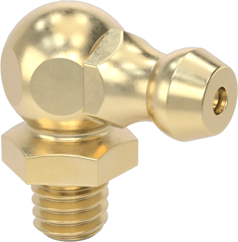 Pirinç Gres Bağlantısı, 90 Derece Dirsek, M6 x 1 mm Erkek, 18 mm Toplam Yükseklik