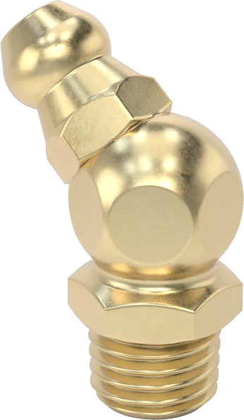 Pirinç Gres Bağlantısı, 45 Derece Dirsek, M8 x 1 mm Erkek, 23,5 mm Toplam Yükseklik