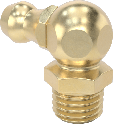 Pirinç Gres Bağlantısı, 90 Derece Dirsek, M8 x 1 mm Erkek, 18 mm Toplam Yükseklik
