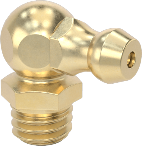 Pirinç Gres Bağlantısı, 90 Derece Dirsek, M8 x 1,25 mm Erkek, 18 mm Toplam Yükseklik
