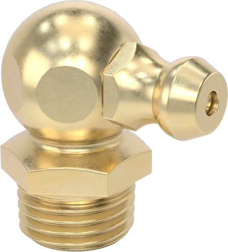 Pirinç Gres Bağlantısı, 90 Derece Dirsek, M10 x 1 mm Erkek, 20 mm Toplam Yükseklik