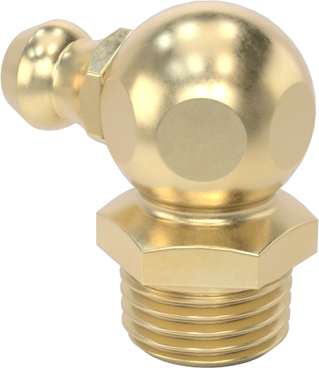 Pirinç Gres Bağlantısı, 90 Derece Dirsek, M10 x 1 mm Erkek, 20 mm Toplam Yükseklik