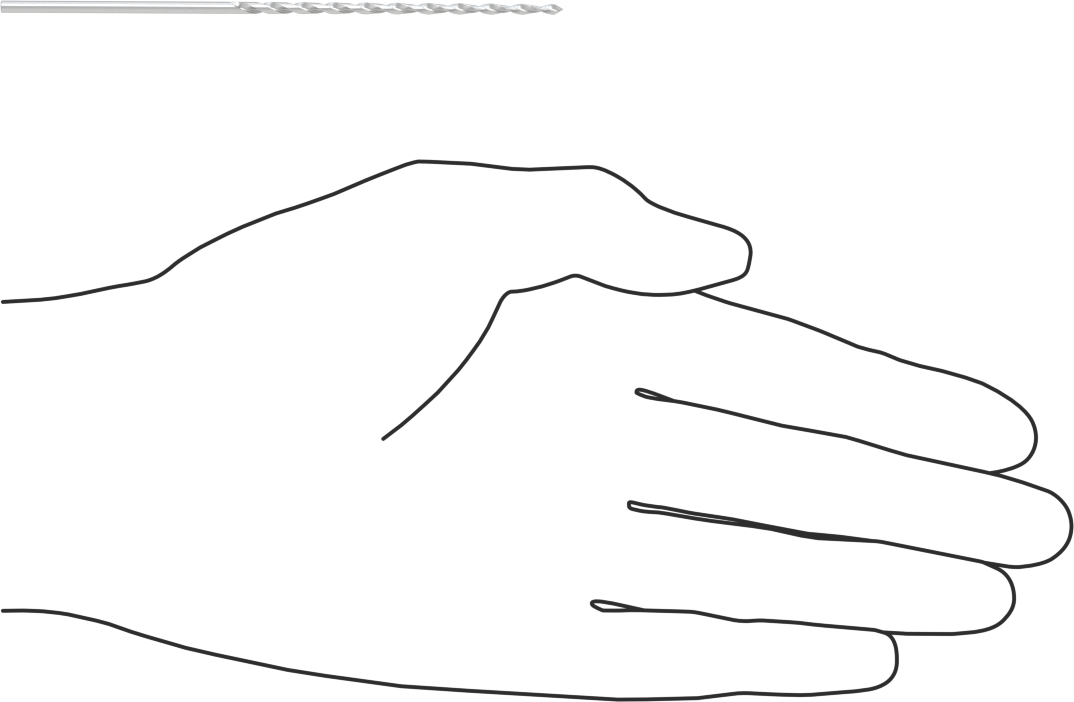 Ahşap Vidaları için Yüksek Hızlı Çelik Matkap Ucu, 5/64" Boyut, 3-3/4" Toplam Uzunluk