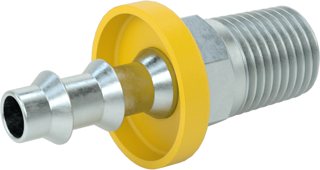 Hidrolik Sıvı için İtmeli Çıkıntılı Hortum Bağlantı Elemanı, 3/8" Hortum İç Çapı x 1/4 NPTF Erkek için Düz Adaptör
