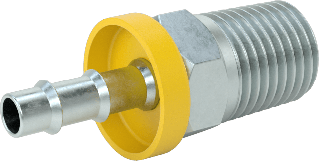 Hidrolik Sıvı için İtmeli Çıkıntılı Hortum Bağlantı Elemanı, 1/4" Hortum İç Çapı x 1/4 NPTF Dişi için Döner Başlıklı Adaptör