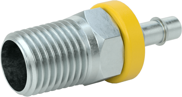 Hidrolik Sıvı için İtmeli Çıkıntılı Hortum Bağlantı Elemanı, 1/4" Hortum İç Çapı x 1/4 NPTF Dişi için Döner Başlıklı Adaptör