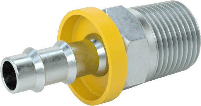 Hidrolik Sıvı için İtmeli Çıkıntılı Hortum Bağlantı Elemanı, 3/8" hortum iç çap x 3/8 NPTF erkek için döner adaptör