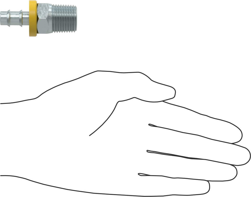 Hidrolik Sıvı için İtmeli Çıkıntılı Hortum Bağlantı Elemanı, 1/2" hortum iç çapı x 1/2 NPTF erkek için döner adaptör