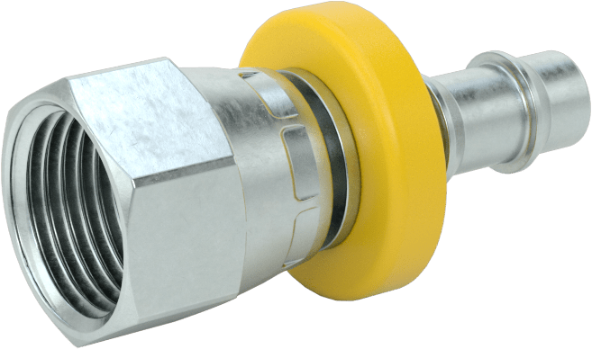 Hidrolik Sıvı için İtmeli Çıkıntılı Hortum Bağlantı Elemanı, 3/8" Hortum İç Çapı için Adaptör, 9/16"-18 UNF Dişi Genişletilmiş
