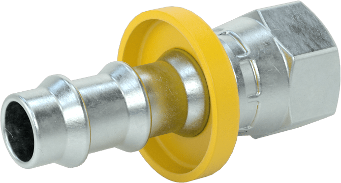 Hidrolik Sıvı için İtmeli Çıkıntılı Hortum Bağlantı Elemanı, 1/2" Hortum İç Çapı için Adaptör, 9/16"-18 UNF Dişi Genişletilmiş