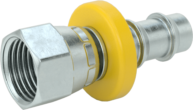 Hidrolik Sıvı için İtmeli Çıkıntılı Hortum Bağlantı Elemanı, 1/2" Hortum İç Çapı için Adaptör, 9/16"-18 UNF Dişi Genişletilmiş