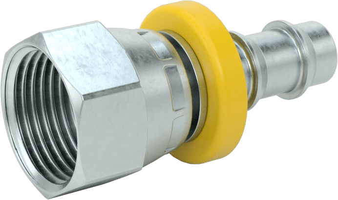 Hidrolik Sıvı için İtmeli Çıkıntılı Hortum Bağlantı Elemanı, 1/2" Hortum İç Çapı için Adaptör, 3/4"-16 UNF Dişi Genişletilmiş