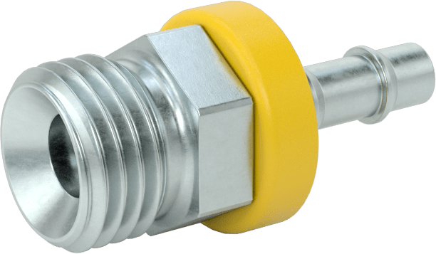 Hidrolik Sıvı için İtmeli Çıkıntılı Hortum Bağlantı Elemanı, 1/4" İç Çaplı Hortum için Adaptör, M14 x 1,5 mm Diş, Erkek