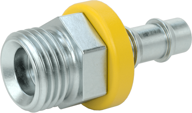 Hidrolik Sıvı için İtmeli Çıkıntılı Hortum Bağlantı Elemanı, 3/8" Hortum İç Çapı için Adaptör, M16 x 1,5 mm Diş, Erkek