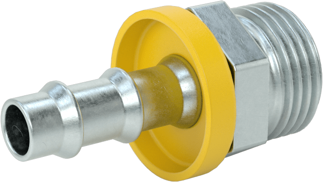 Hidrolik Sıvı için İtmeli Çıkıntılı Hortum Bağlantı Elemanı, 3/8" Hortum İç Çapı için Adaptör, M18 x 1,5 mm Diş, Erkek