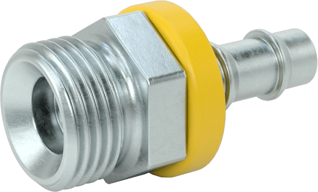 Hidrolik Sıvı için İtmeli Çıkıntılı Hortum Bağlantı Elemanı, 3/8" Hortum İç Çapı için Adaptör, M18 x 1,5 mm Diş, Erkek