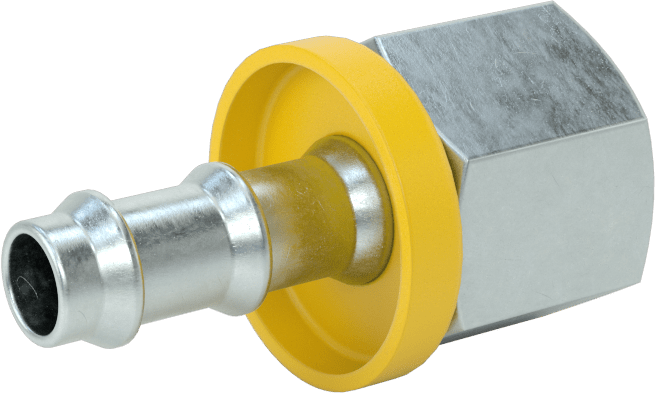 Hidrolik Sıvı için İtmeli Çıkıntılı Hortum Bağlantı Elemanı, 3/8" İç Çaplı Hortum için Döner Adaptör, M16 x 1,5 mm Diş, Dişli