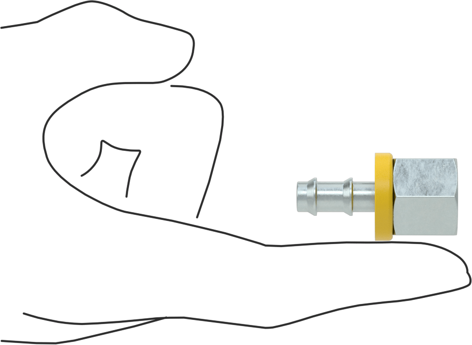 Hidrolik Sıvı için İtmeli Çıkıntılı Hortum Bağlantı Elemanı, 3/8" İç Çaplı Hortum için Döner Adaptör, M16 x 1,5 mm Diş, Dişli