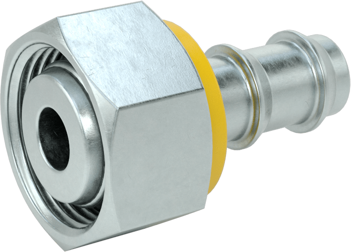 Hidrolik Sıvı için İtmeli Çıkıntılı Hortum Bağlantı Elemanı, 3/4" Hortum İç Çapı için Döner Adaptör, M30 x 2 mm Diş, Dişli