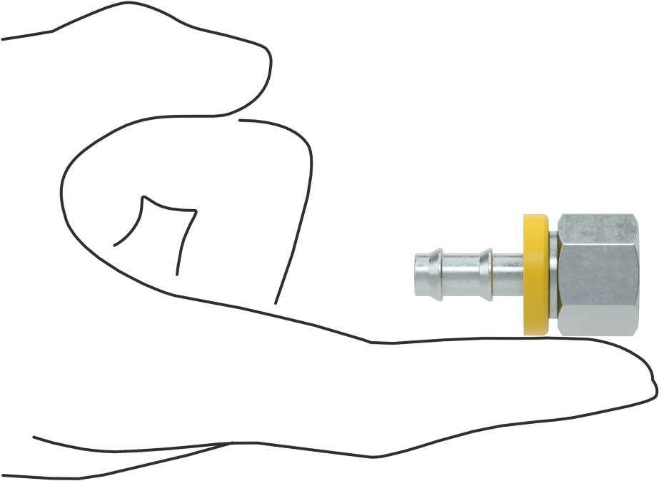 Hidrolik Sıvı için İtmeli Çıkıntılı Hortum Bağlantı Elemanı, 3/8" Hortum İç Çapı x 3/8 BSPP Dişi için Döner Adaptör